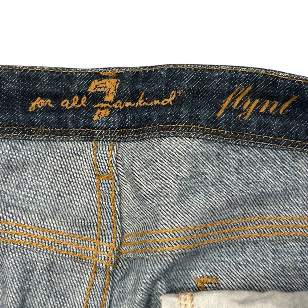 7 For All Mankind Women's Dark Blue Boot Cut Jeans - Picture 3 of 9